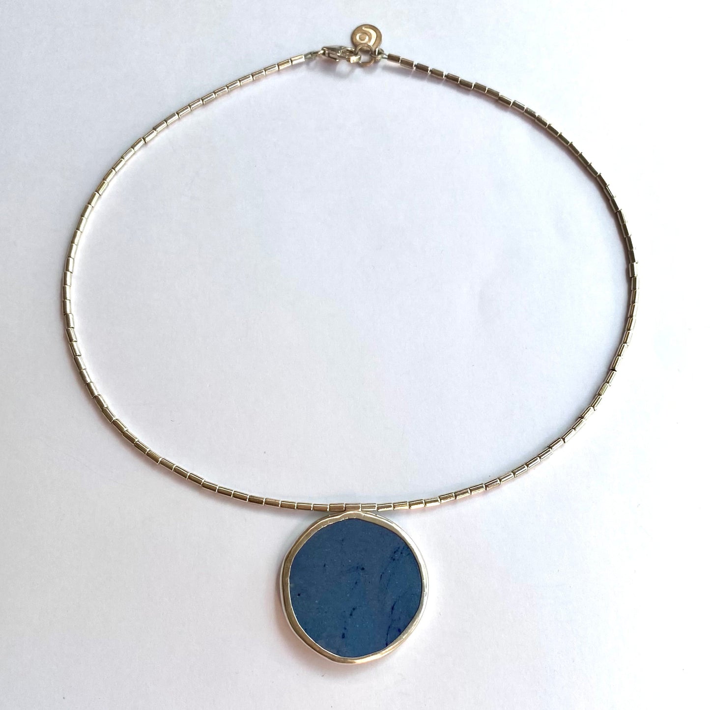 Collar Círculo Grande Azul