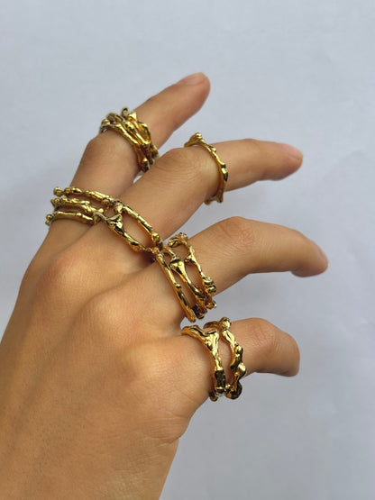 Anillo Simple Baño Oro